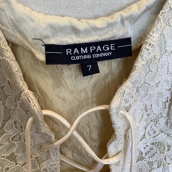 Rampage Corset Lace Crop Top Y2K Cream - Picture 4 of 9